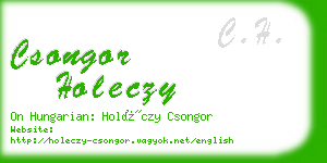 csongor holeczy business card